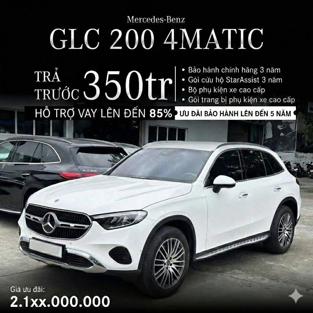 Giá Lăn Bánh Mercedes GLC 200 4Matic 2026 Tại Bắc Ninh Và Những Ưu Điểm Nổi Bật